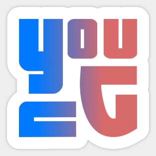 Young, name, typograghy Sticker